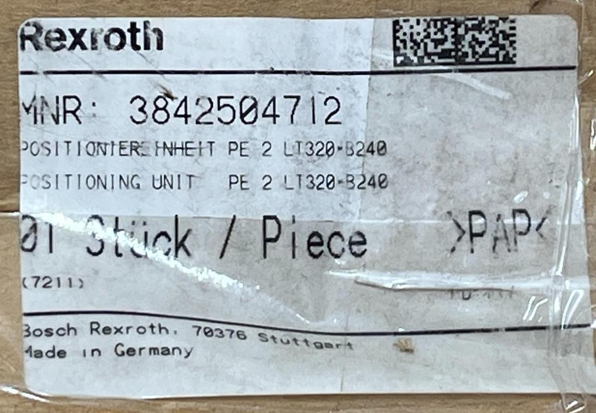 Used Bosch Rexroth 3842504712 Manual Positioning Unit Single Axis System Aluminum NEW