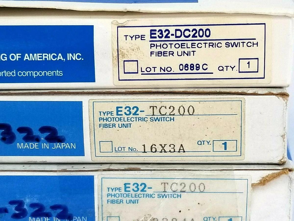 Used LOT OF 3 NIB OMRON E32-TC200 PHOTOELECTRIC SWITCH E32TC200 2M