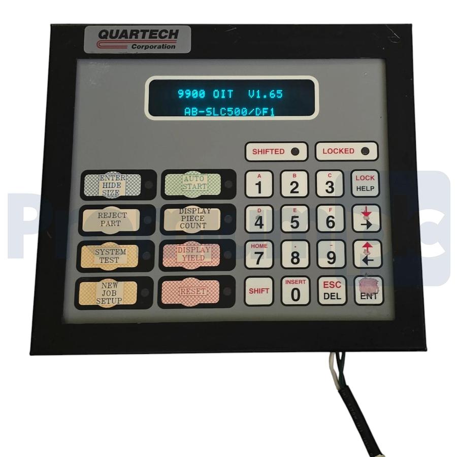 Used Quartech 9900-AC-AB-3 v1.65 HMI Control Panel for SLC 500 DF1 32K RAM 9900ACAB3
