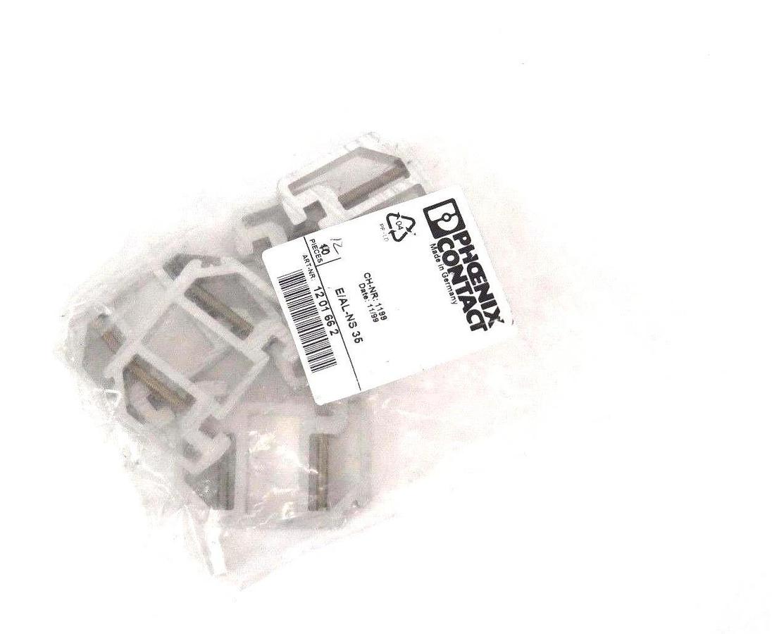 Used BAG OF 5 NEW PHOENIX CONTACT E/AL-NS 35 END CLAMPS ART-NR: 1201662