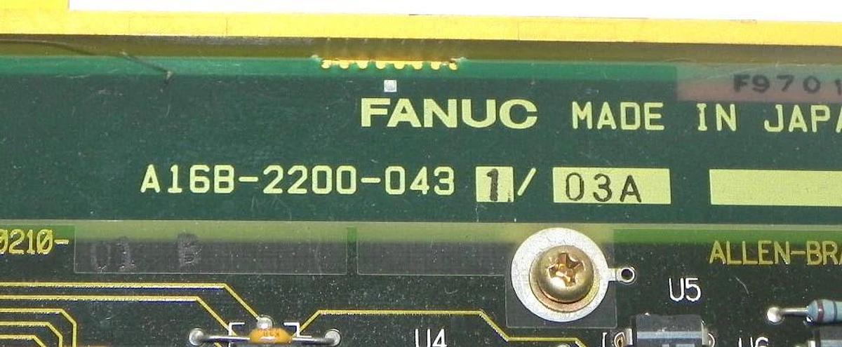 Used FANUC A16B-2200-0431/03A RIO MOTHERBOARD W/ ALLEN BRADLEY 96635301 I/O INTERFACE