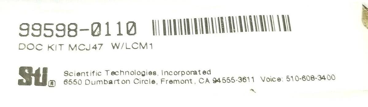 Used NEW OMRON / STI 99598-0110 DOC KIT MCJ47 W/ LCM1 42800-0110 0190 43884-0010