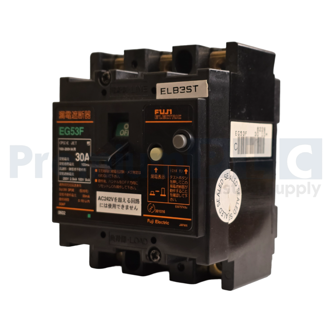 Used USED FUJI ELECTRIC EG53F 30A CIRCUIT BREAKER EG53F-30 (READ)