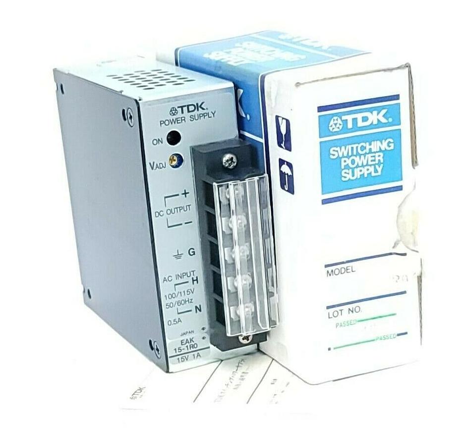 Used NIB TDK EAK-15-1R0 POWER SUPPLY EAK151R0 15V 1A