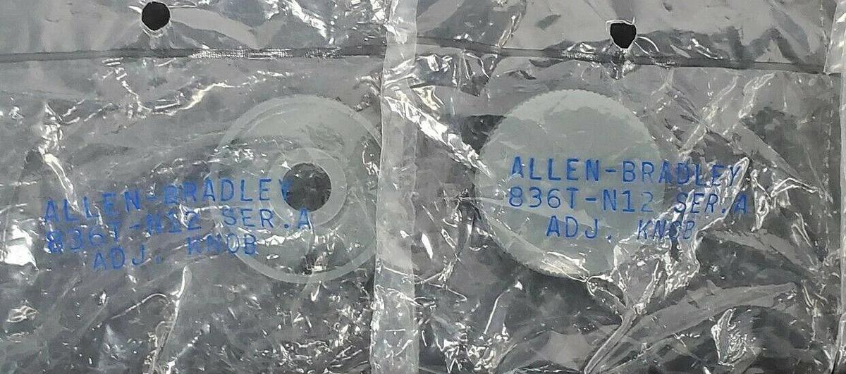 Used LOT OF 3 NEW ALLEN BRADLEY 836T-N12 ADJ. KNOBS 836TN12 SER. A