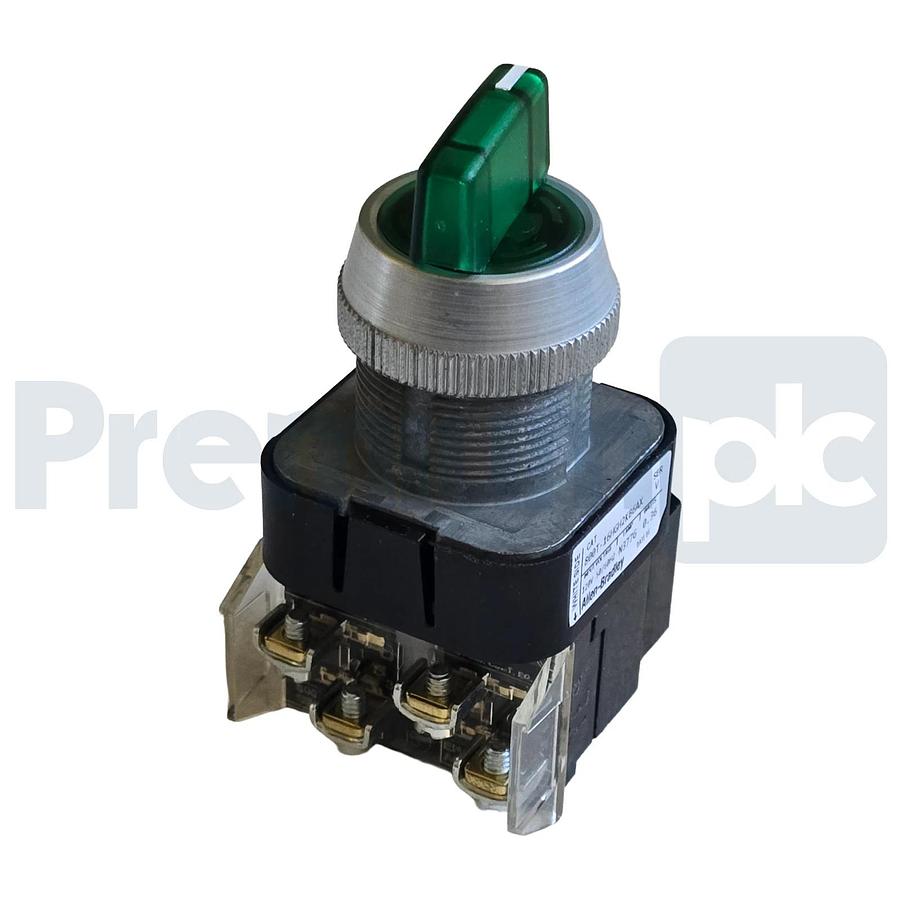 Allen-Bradley 800T-16HGH2KB6AX /V Selector Switch 30mm 2-Pos Green LED 120V NSNP