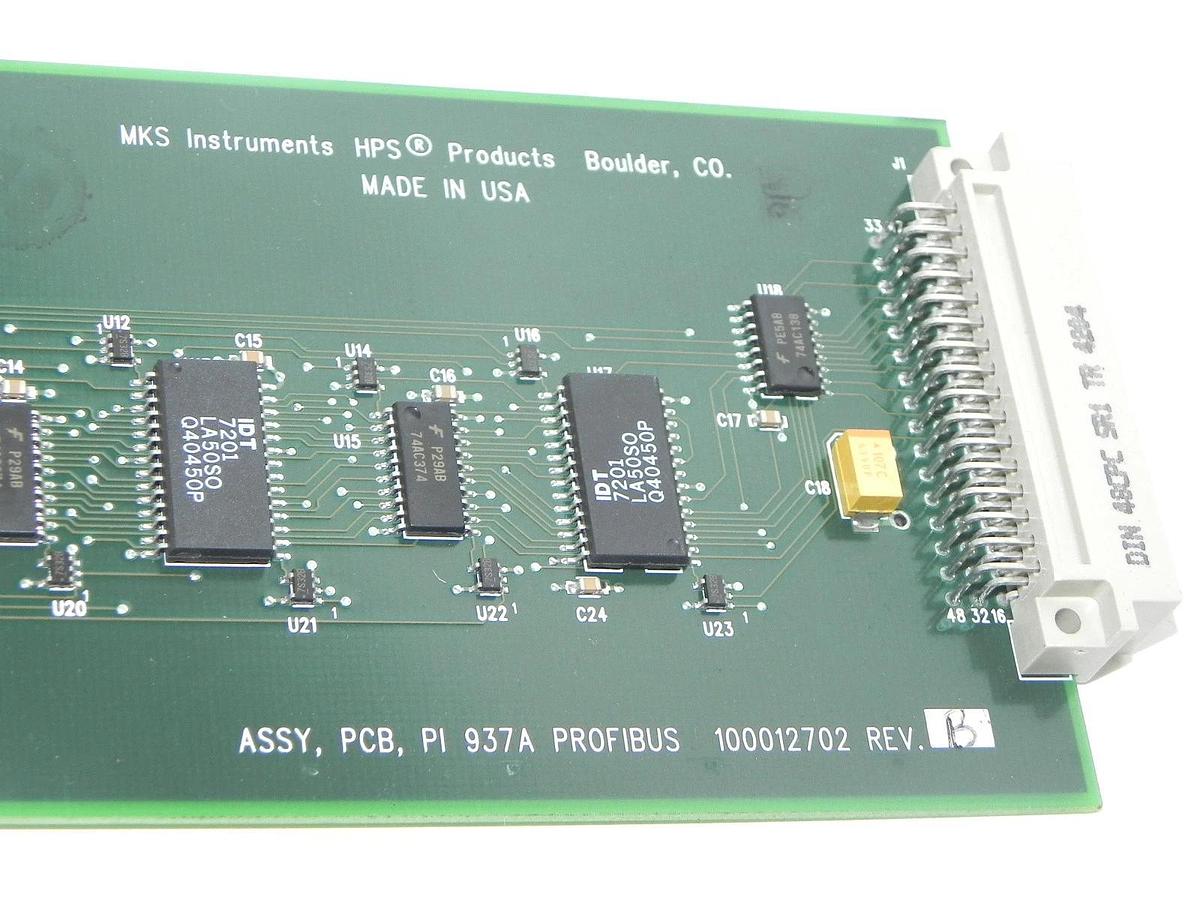 Used MKS INSTRUMENTS ASSY, PCB, PI 9370 PROFIBUS 100012702 REV. B BOARD