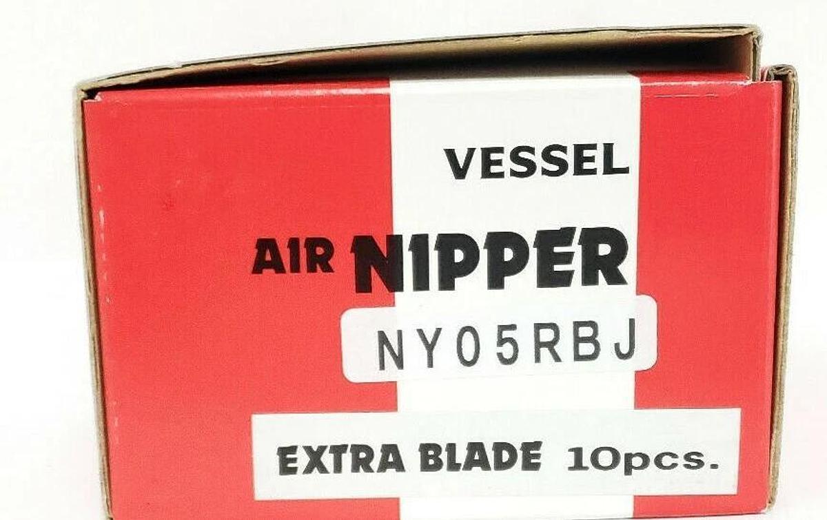 Used BOX OF 10 NEW VESSEL NY05RBJ AIR NIPPER EXTRA BLADES GT-NY05R, STRAIGHT, 3.0mm