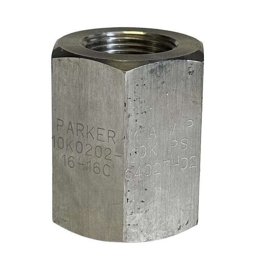 NEW PARKER 10K0202-16-16C / 10K02021616C STAINLESS STEEL NPT ADAPTER 10,000PSI