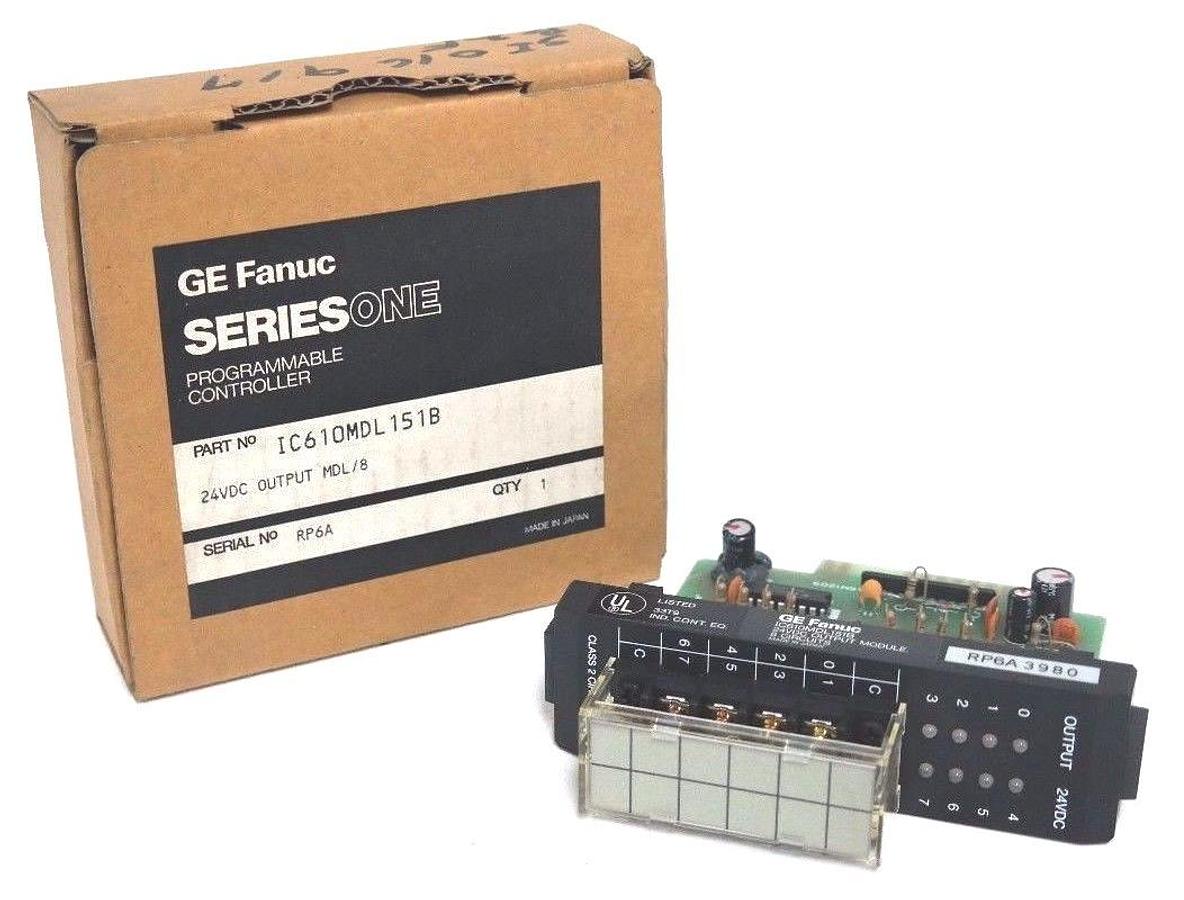 Used NIB GE FANUC IC610MDL151B SERIES ONE PROGRAMMABLE CONTROLLER 24VDC OUTPUT