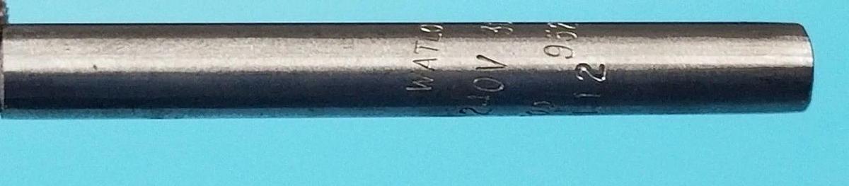 Used WATLOW 9526 E2A83-L12 FIREROD CARTRIDGE HEATER 240V, 300W, E2A83L12