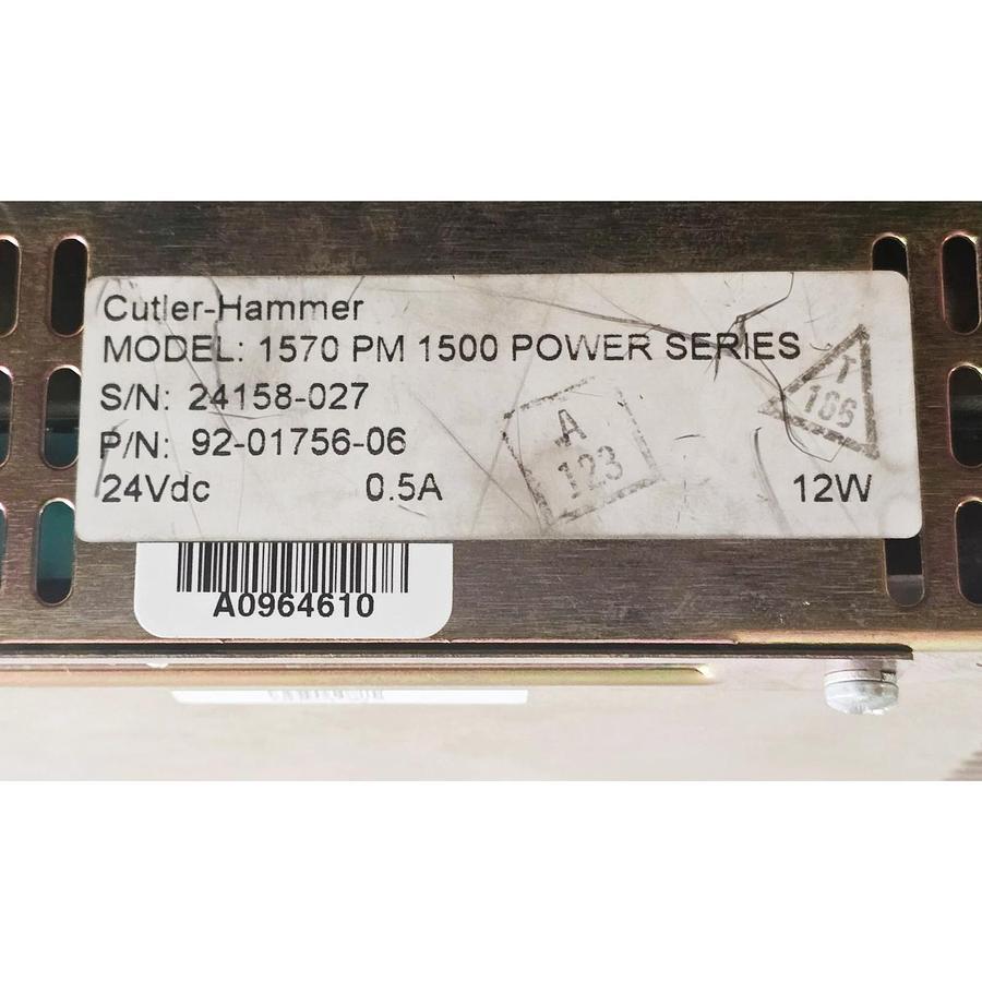 Refurbished EATON CUTLER HAMMER 1570 PM 1500 PanelMate POWER SERIES 24V P/N: 92-01756-06 REP