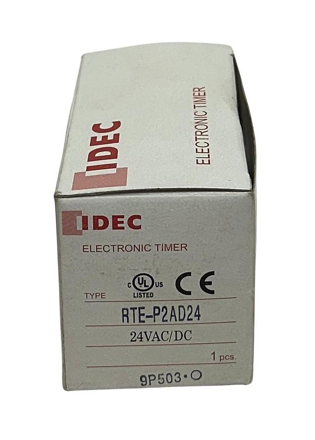 Used IDEC RTE-P2AD24 / RTEP2AD24 ELECTRONIC TIMER / TIME DELAY RELAY 24VAC/DC NSMP