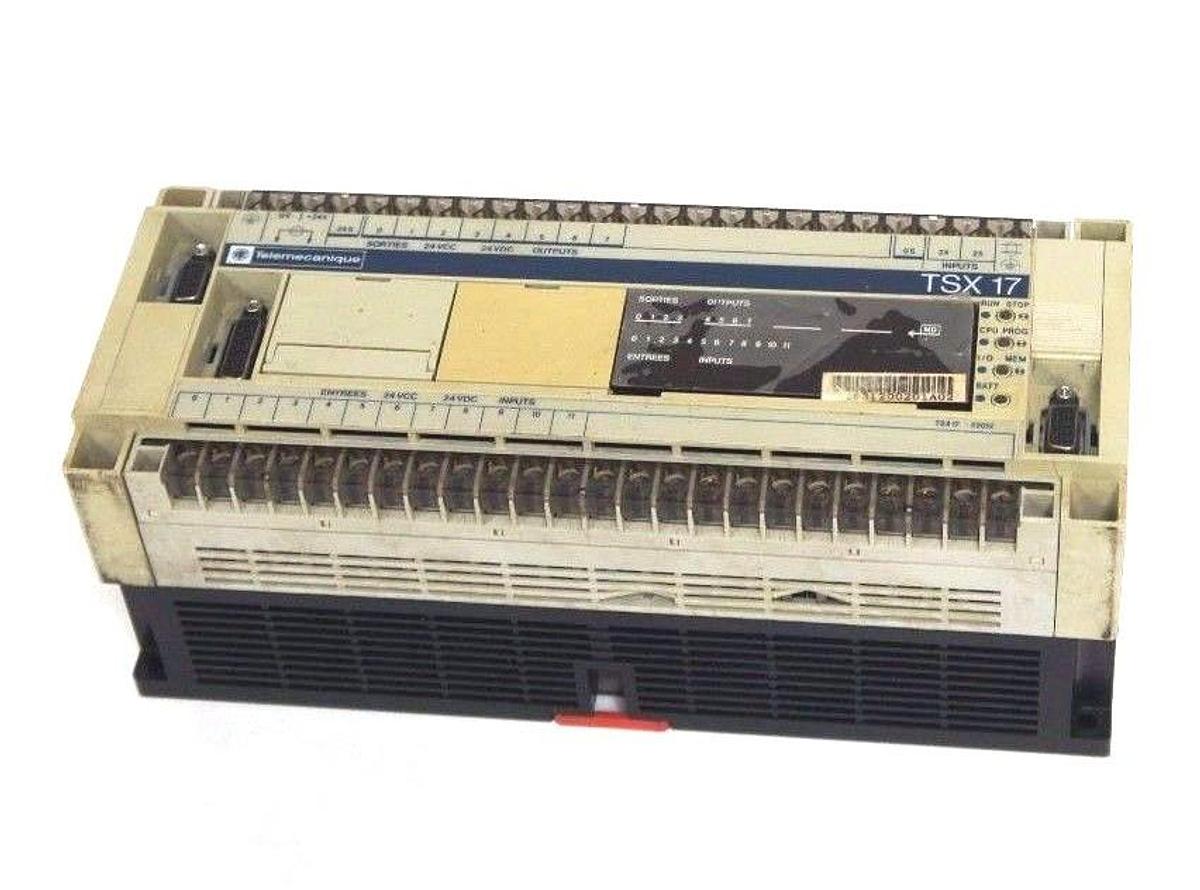 Used SCHNEIDER TELEMECANIQUE TSX17-20 CONTROLLER DC 20I/O TRANS V: 1.4 TSX-172-2012