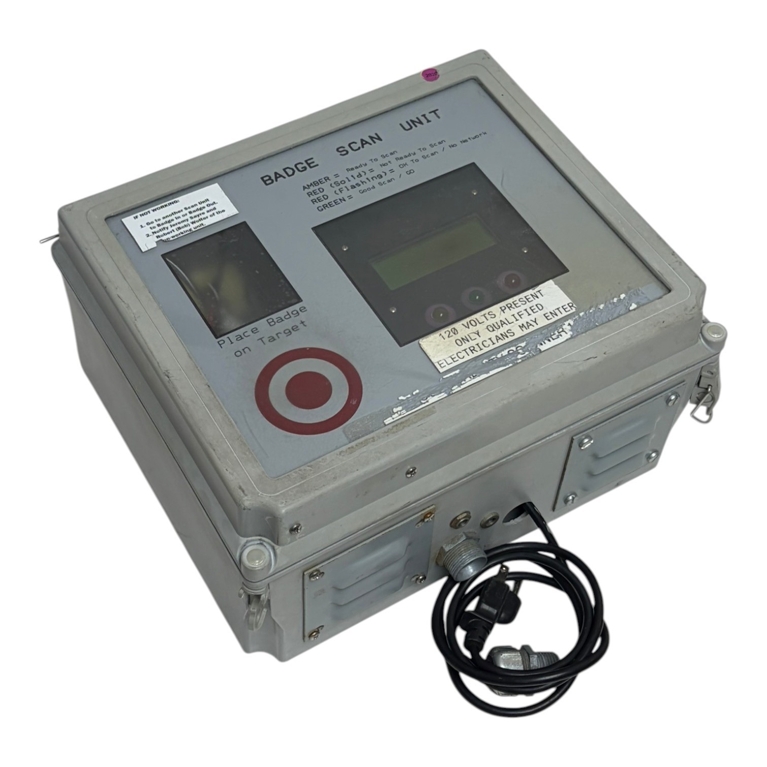 Used Hoffman A12106CHQRFGW Control Panel Badge Scan Unit RF IDeas RDR-6081A2