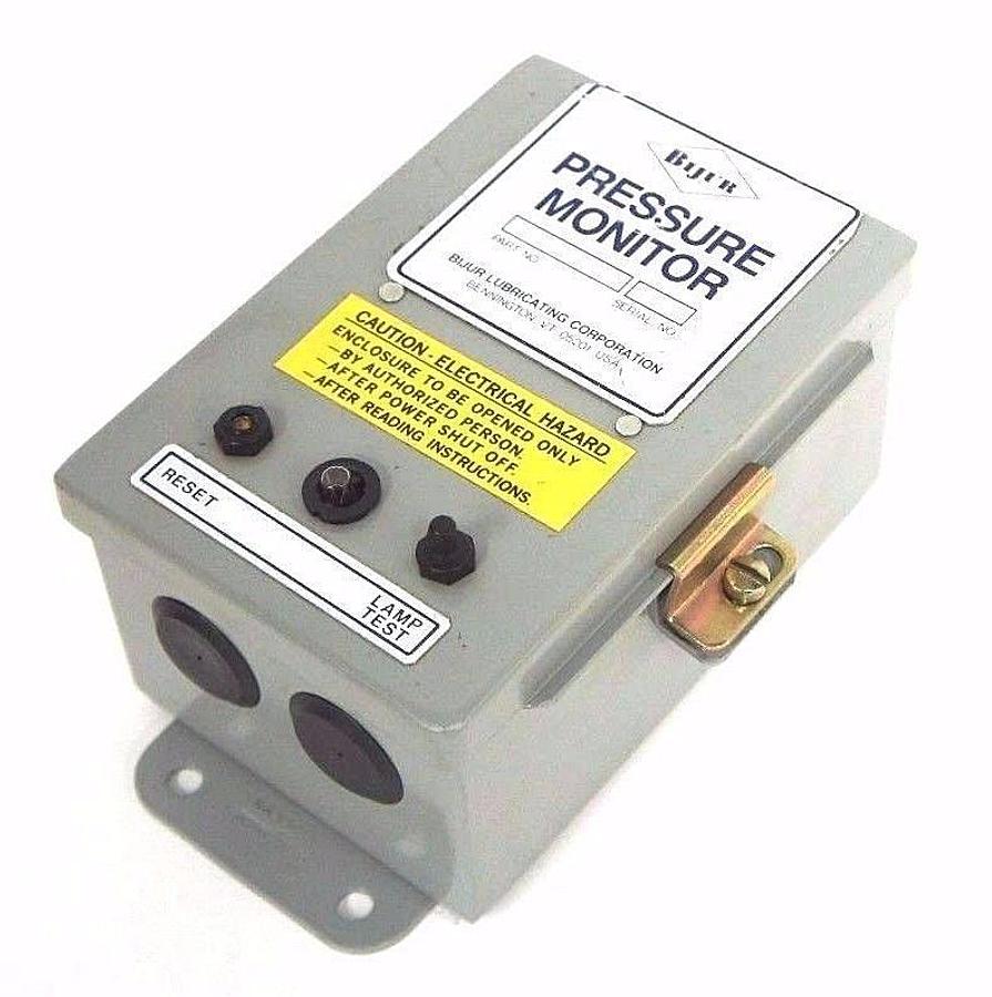 Used BIJUR D-3940 PRESSURE MONITOR W/ D-3677 MODULE TIME DELAY & RR2BA-US RELAY