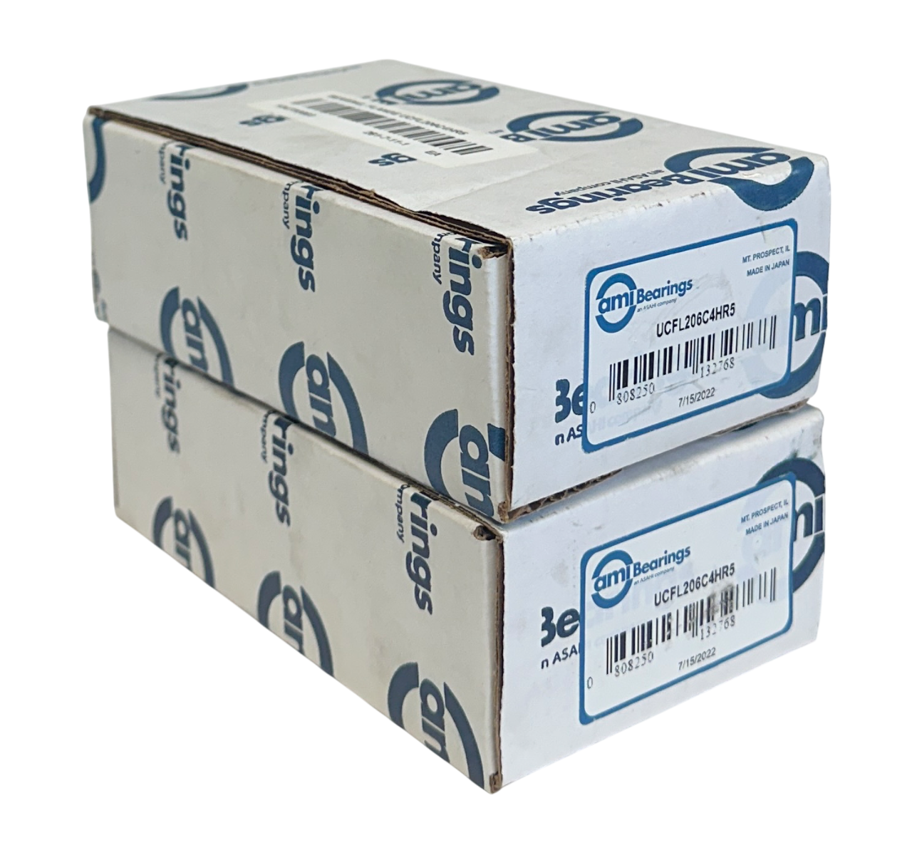 Used 2 AMI BEARINGS UCFL206C4HR5 HIGH-TEMP FLANGE MOUNT BEARINGS 2-BOLT 30mm NSMP