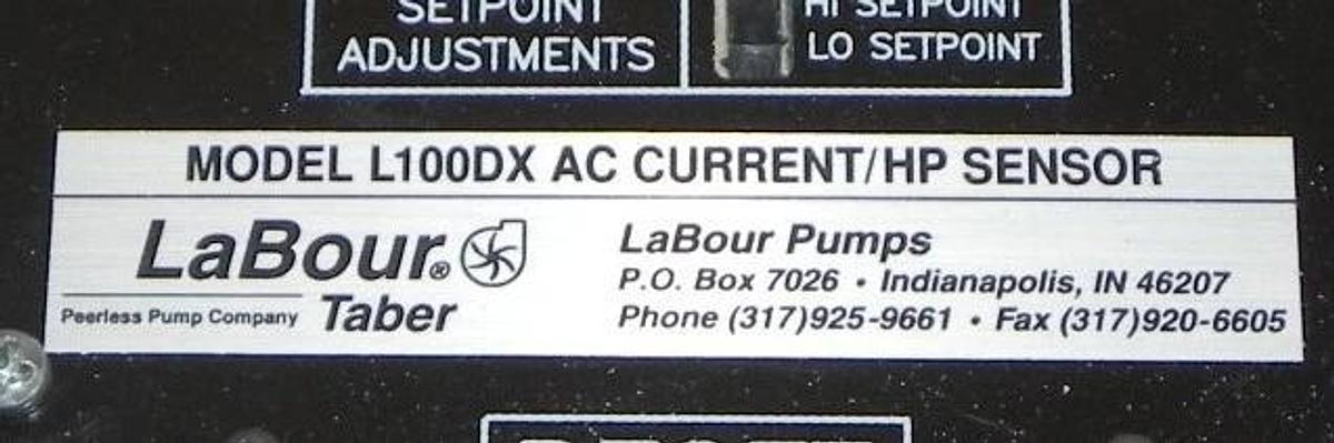 Used LABOUR TABOR L100DX AC CURRENT/HP SENSOR