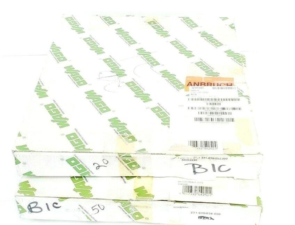 Used LOT OF 71 NEW WAGO 231-639/034-000 TERMINAL BLOCKS ORANGE SERIES 231