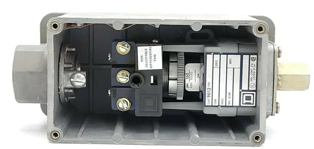NIB SQUARE D 9012-GRW5 PRESSURE SWITCH 9012GRW5 SER. B RANGE 3-150PSIG