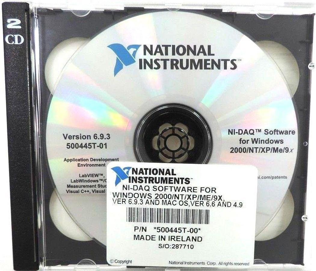 Used NEW NATIONAL INSTRUMENTS 500445T-00 NI-DAQ SOFTWARE FOR WINDOWS 2000/NT/XP/Me/9X