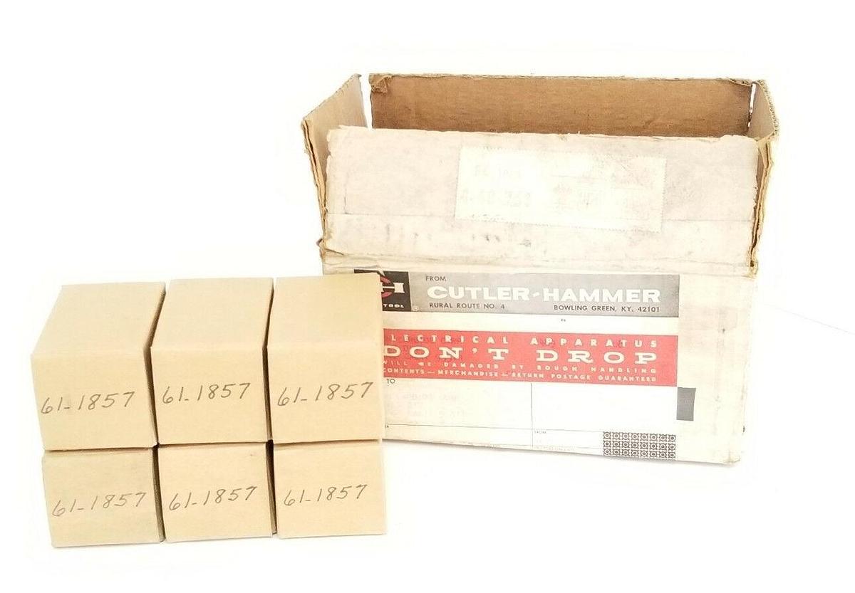 Used LOT OF 6 NIB CUTLER HAMMER 61-1857 CONTACTOR PUSH BARS A61-1857