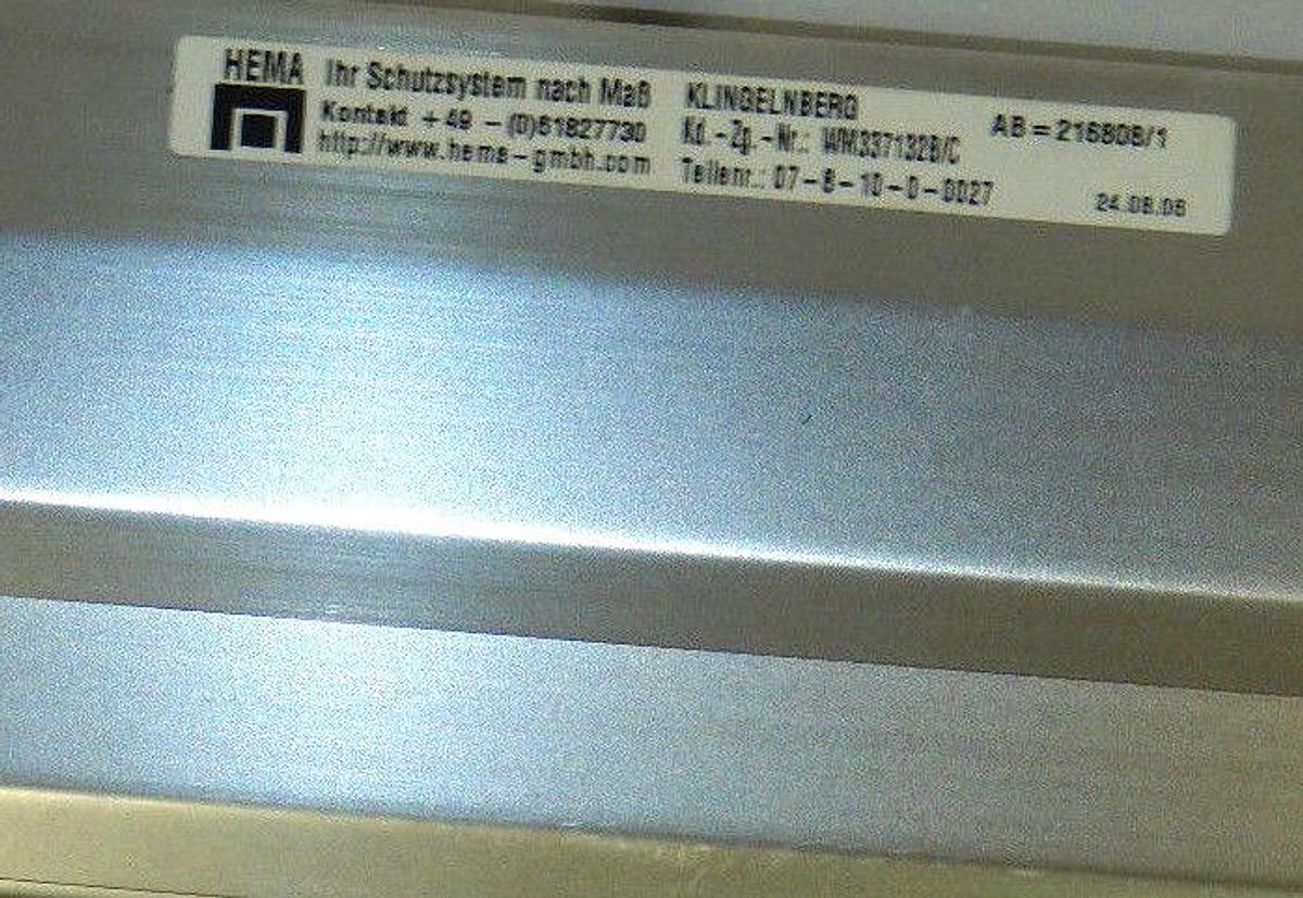 Used NEW HEMA WM337132B ACCORDION WAY COVER, LAMELLAE BELLOW, CHIP GUARD 311406A