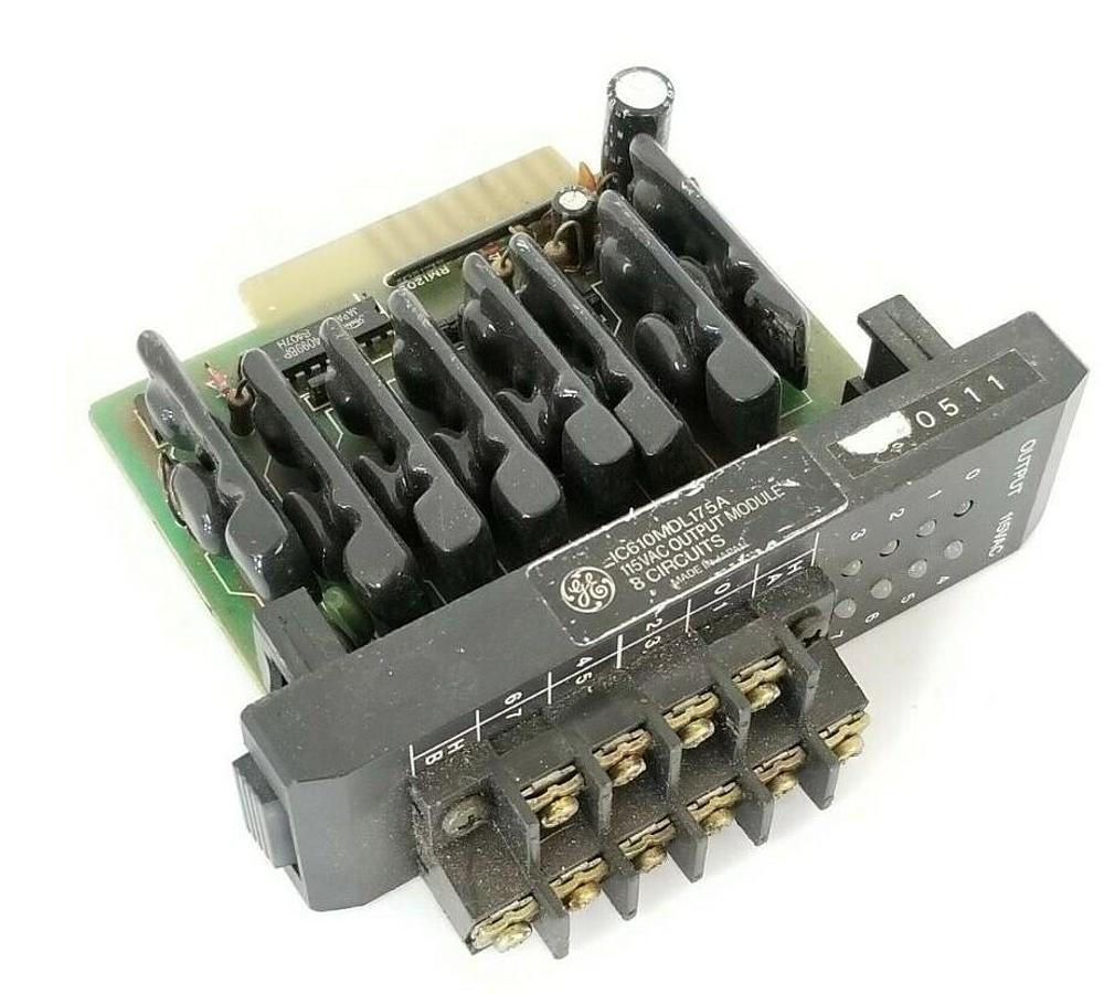 Used GE FANUC IC610MDL175A OUTPUT MODULE 115VAC 8-CIRCUIT IC610MDL175