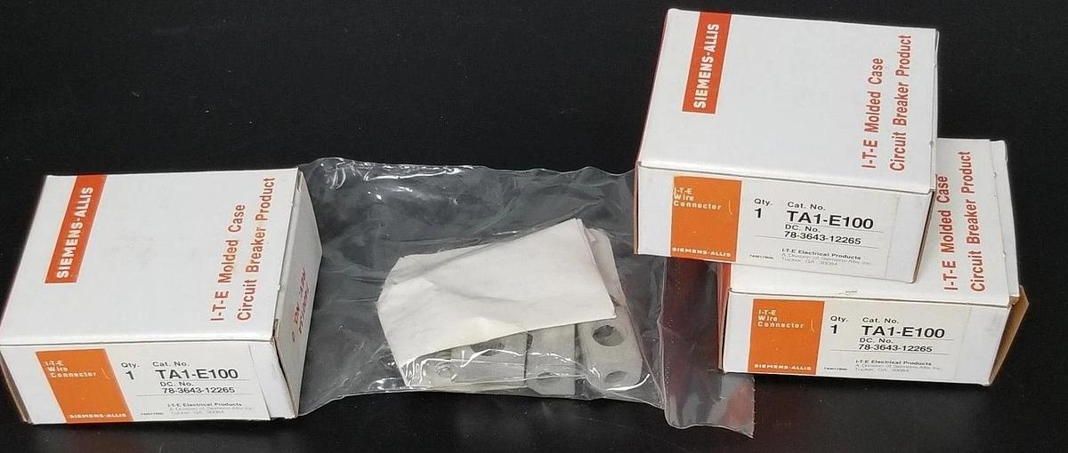 Used LOT OF 3 NIB ITE TA1-E100 WIRE CONNECTOR KITS 78364312265, TA1E100