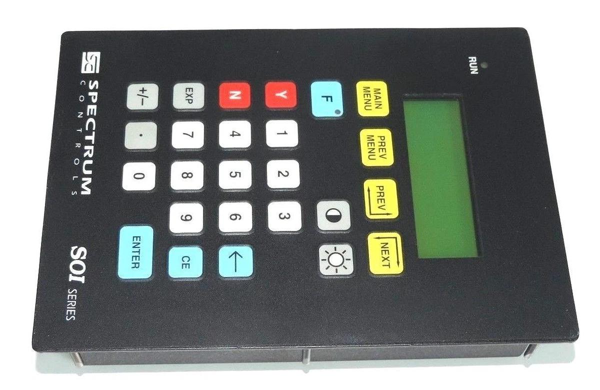 Used SPECTRUM CONTROLS SOI-200-AB-120A-16K-485-PP OPERATOR INTERFACE SER. D2 120 VAC