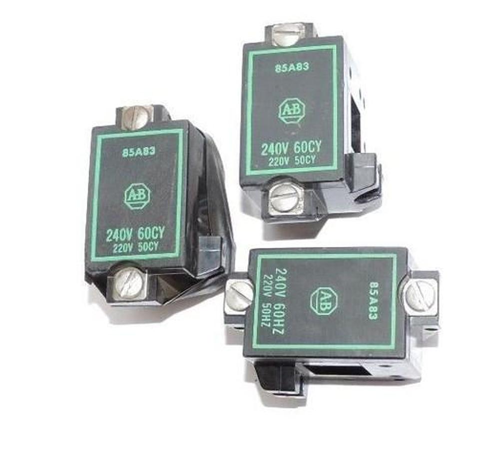 Used LOT OF 3 ALLEN BRADLEY 85A83 COILS 240V 60CY, 220V 50CY
