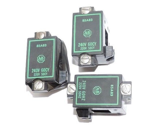 Used LOT OF 3 ALLEN BRADLEY 85A83 COILS 240V 60CY, 220V 50CY