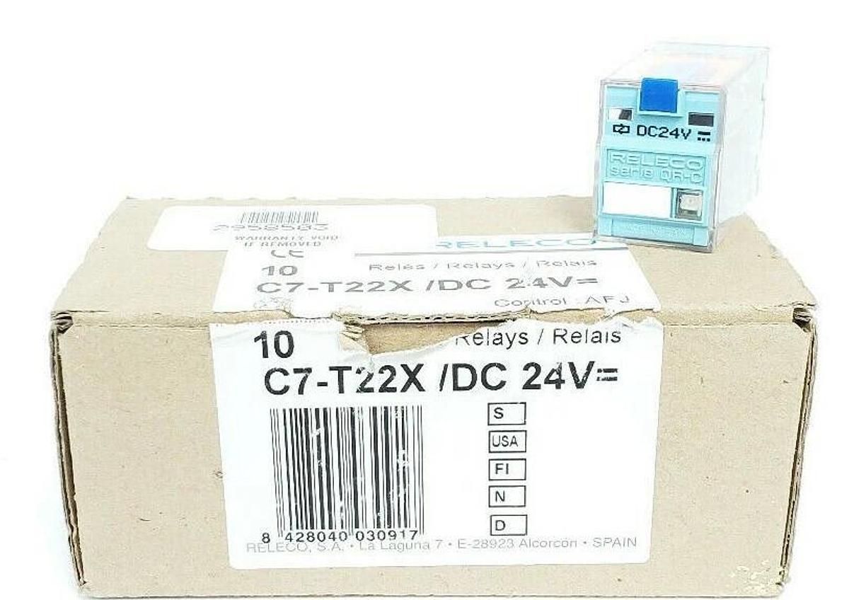 LOT OF 4 NEW RELECO C7-T22X RELAYS C7-T22X/DC 24V, C7T22X