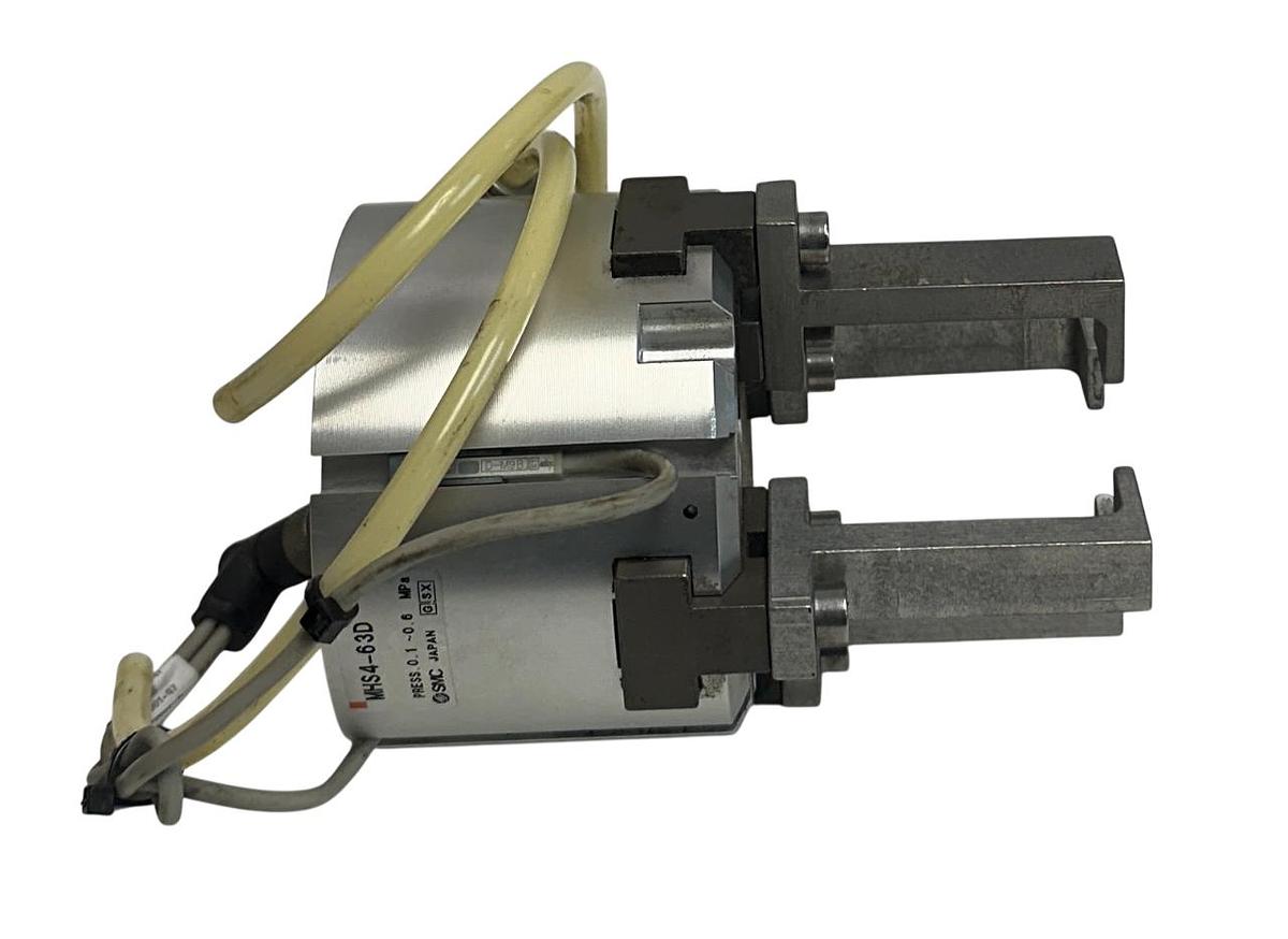 Used SMC MHS4-63D / MHS463D MHS SERIES PNEUMATIC GRIPPER PARALLEL STYLE 4 GRIP USNP