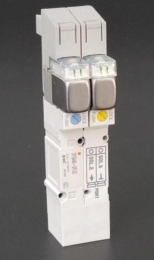 Used SMC SY3445-5FUD SOLENOID VALVE 0.2~0.7MPA, SY3PP46, SY34455FUD