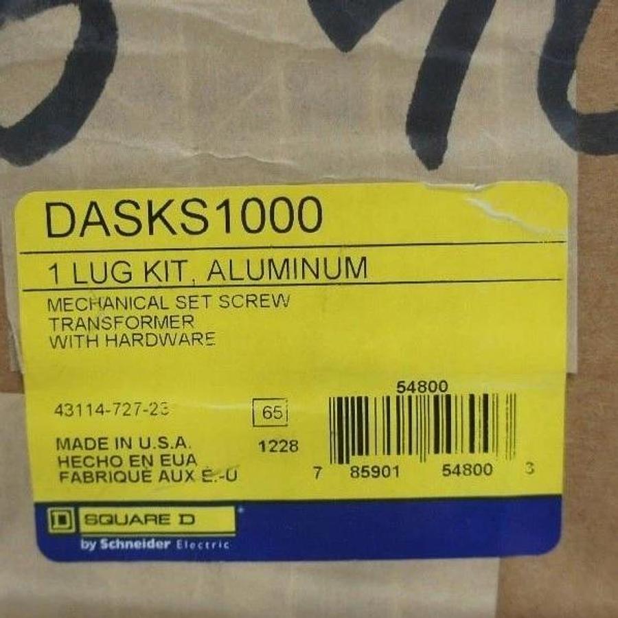 Used NIB SQUARE D DASKS1000 ALUMINUM LUG KIT