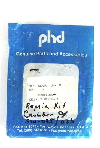 Used (2) NEW PHD SDB22 X 1/2 -GG-J1-H9010 REPAIR KITS, SDB22X1/2GGJ1, CONTAINS 2 KITS
