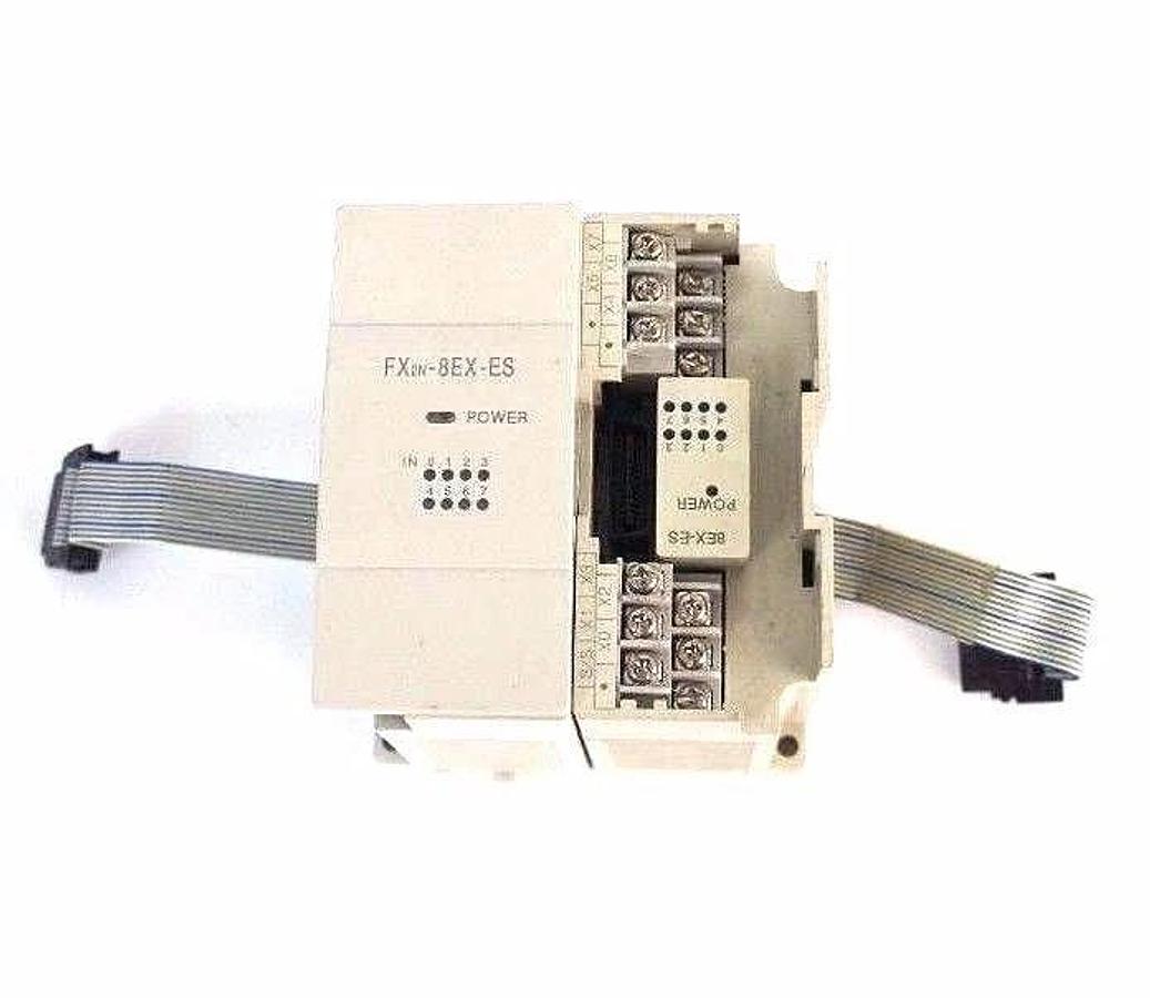 Used LOT OF 2 MITSUBISHI FX2N-8EX-ES/UL EXTENSION BLOCK MODULES 24VDC FX2N8EXESUL