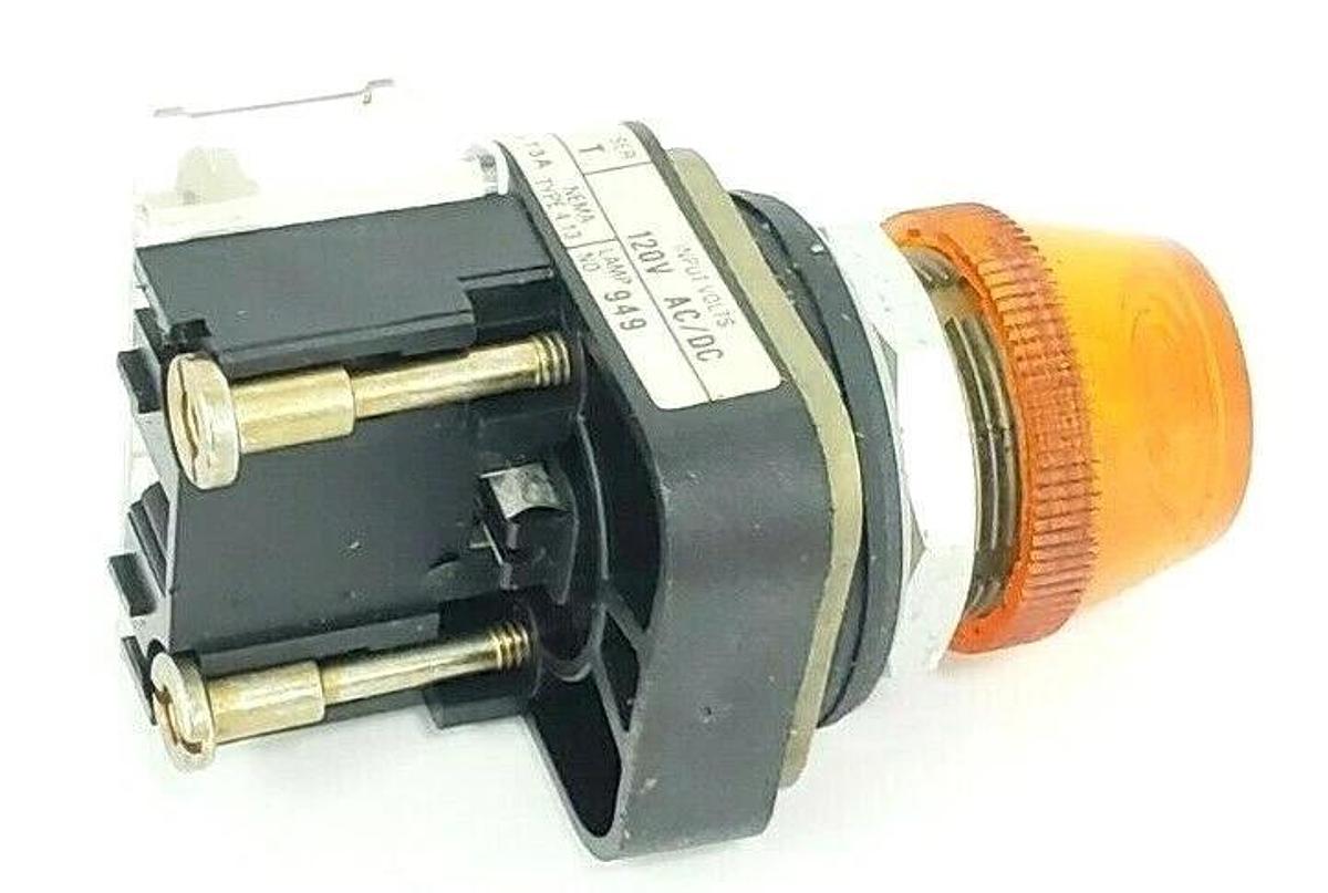 Used ALLEN BRADLEY 800T-Q10 SER. T PILOT LIGHT 800TQ10 AMBER