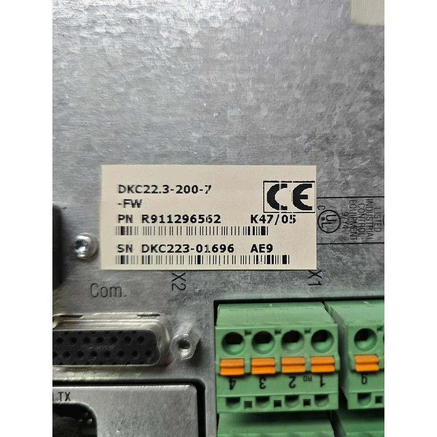 Used REXROTH INDRAMAT R911296562 | DKC22.3-200-7-FW EcoDrive SERVO DRIVE CONTROLLER