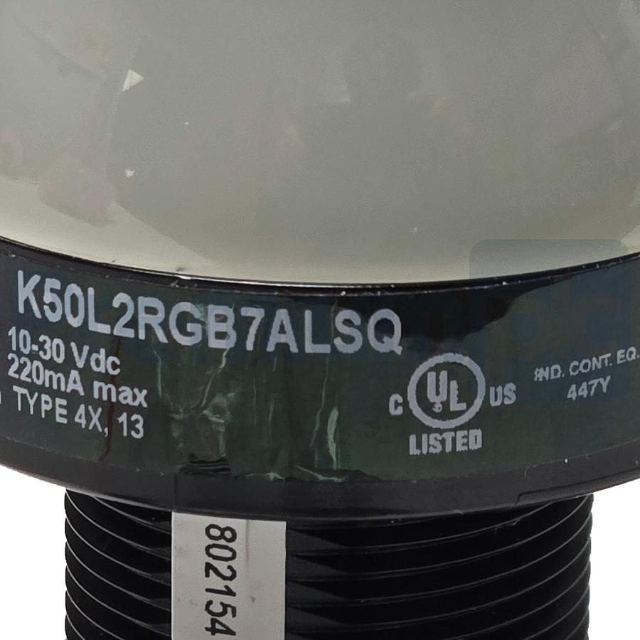 Used BANNER K50L2RGB7ALSQ K50 Pro Series RGB 7-Color Audible Indicator 802154 NSNP