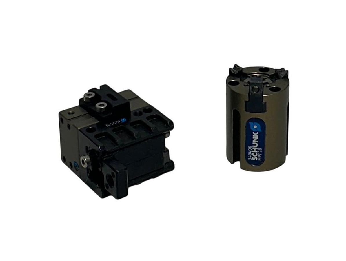 Used 2 For Parts SCHUNK 305501 / MPZ-20 / 340490 ROBOTIC PNEUMATIC GRIPPERS BROKEN