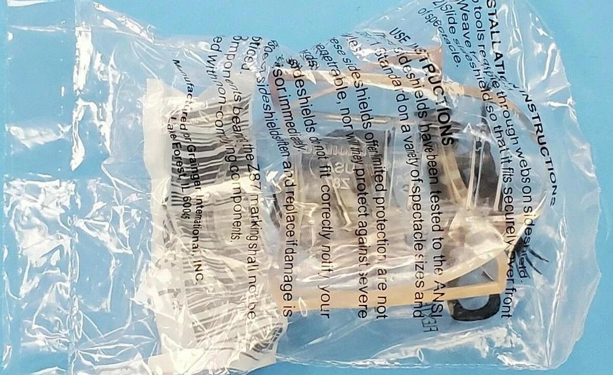 Used (5) PAIRS OF CONDOR 3BE76 SIDESHIELDS FOR SAFETY GLASSES