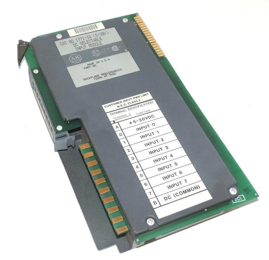 Used ALLEN BRADLEY 1771-IQ DC SELECTABLE INPUT MODULE 5-30V, 1771IQ