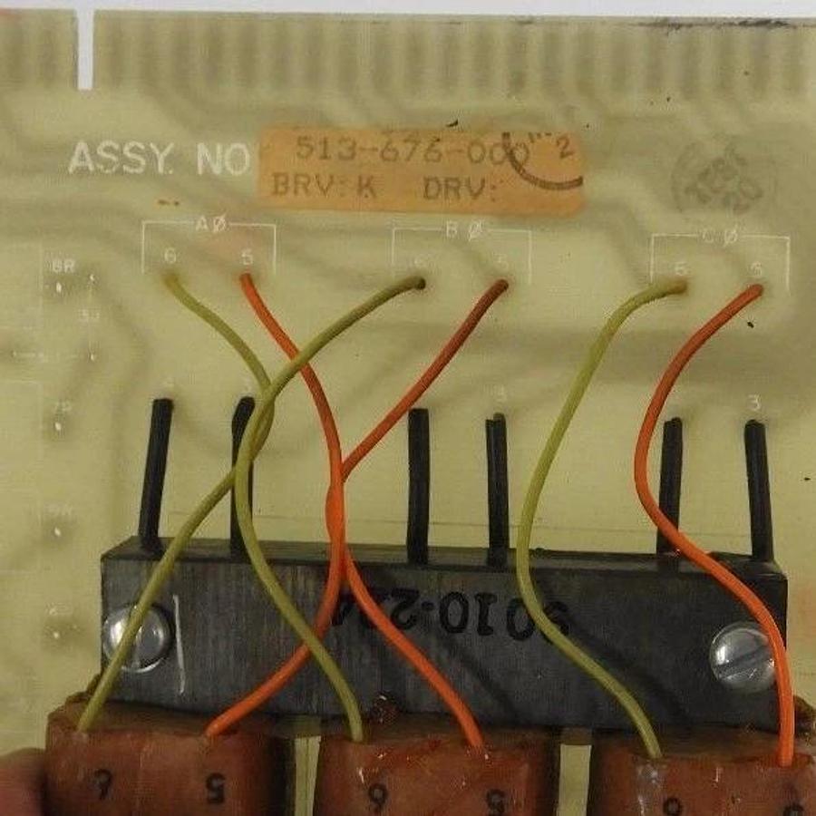 Used BURTON EMERSON 513-676-000 CIRCUIT BOARD BRV: K, 3FCTPLD, EP-6