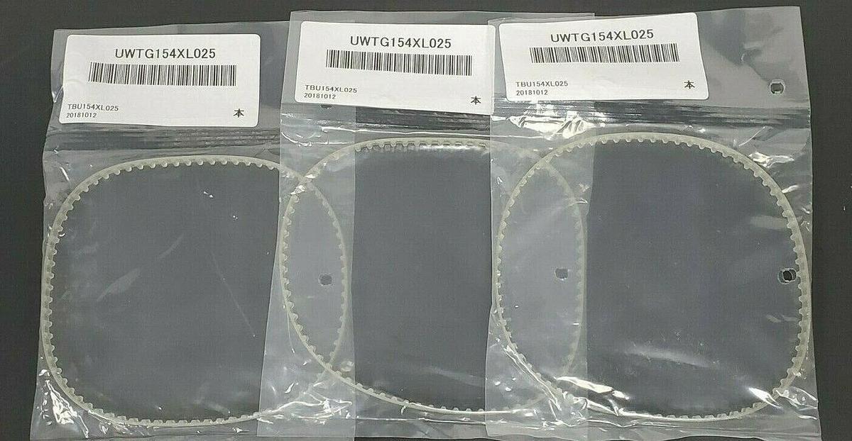 Used LOT OF 3 NEW MISUMI TUN154XL025 TIMING BELTS
