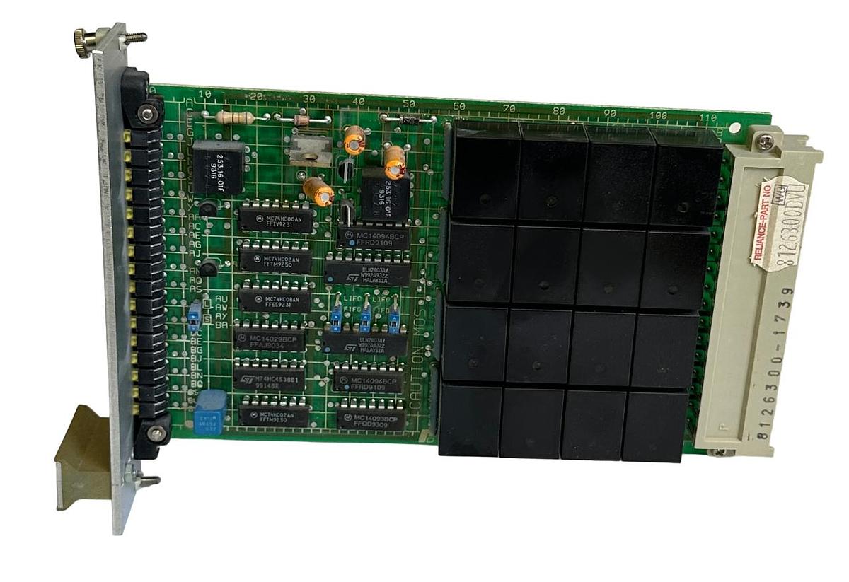 Used RELIANCE ELECTRIC 812.63.00 / 812.63.00DVU CONTACT RELAY OUTPUT MODULE 16-OUT