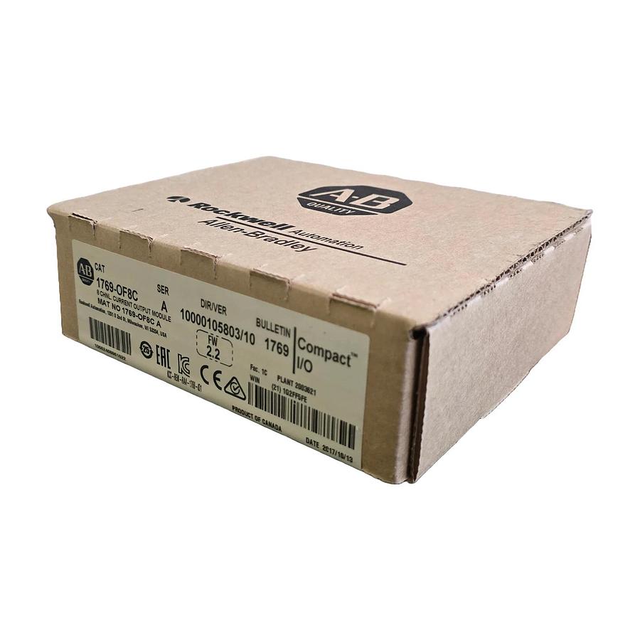 Used ALLEN BRADLEY 1769-OF8C /A CompactLogix 8CH ANALOG OUTPUT MODULE F/W: 2.2 NSFS