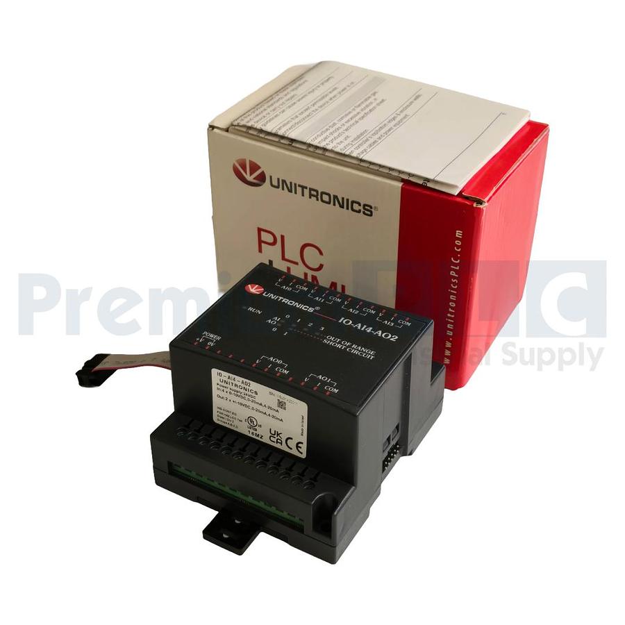 Used NEW UNITRONICS IO-AI4-AO2 / IOAI4AO2 VISION I/O EXPANSION MODULE 24VDC NSMP