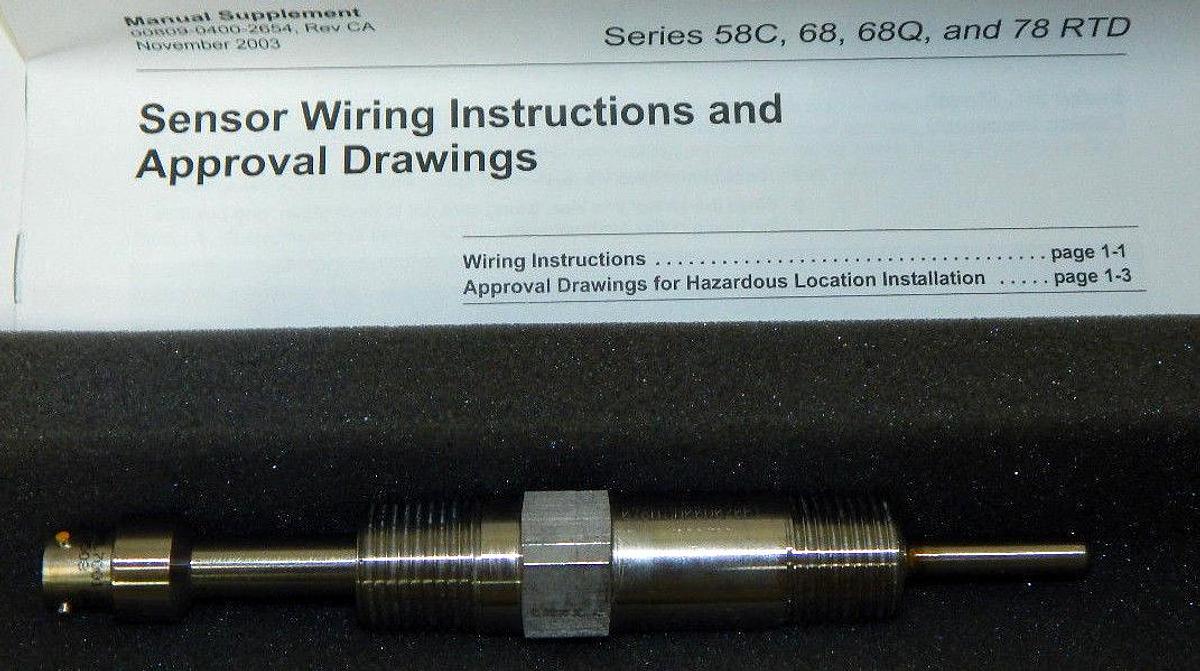 Used NIB ROSEMOUNT SERIES 78 RTD SENSOR, 078N11N00N020F1, SRL7001-8-4P-MOD3